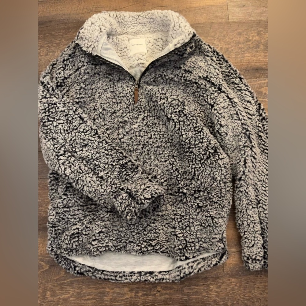 Thread & Supply Sherpa quarter zip pull over jacket Size S